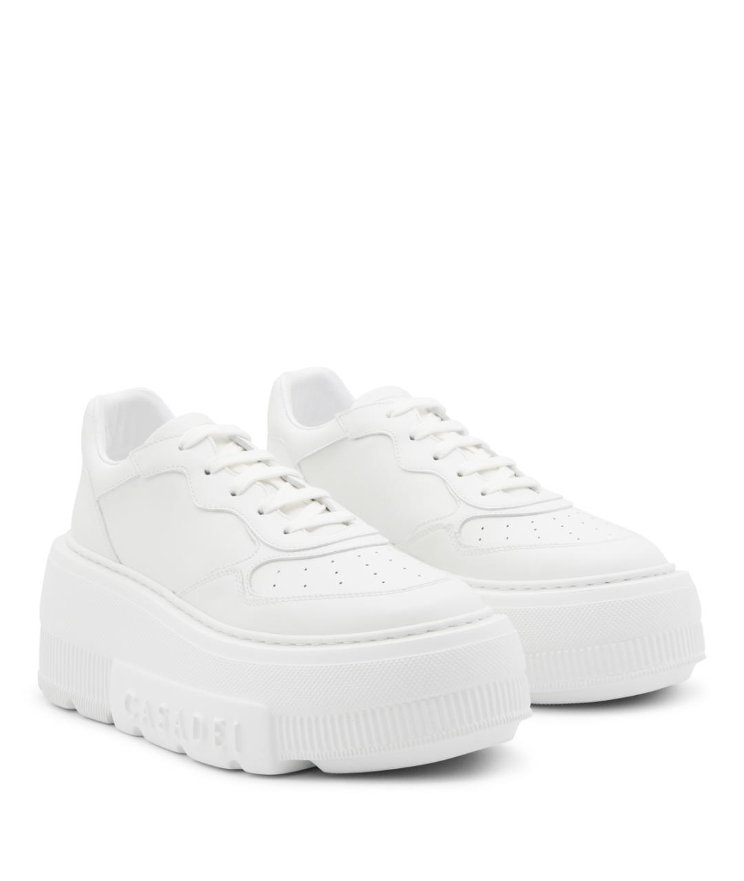 CASADEI Белые кожаные кроссовки, фото 3