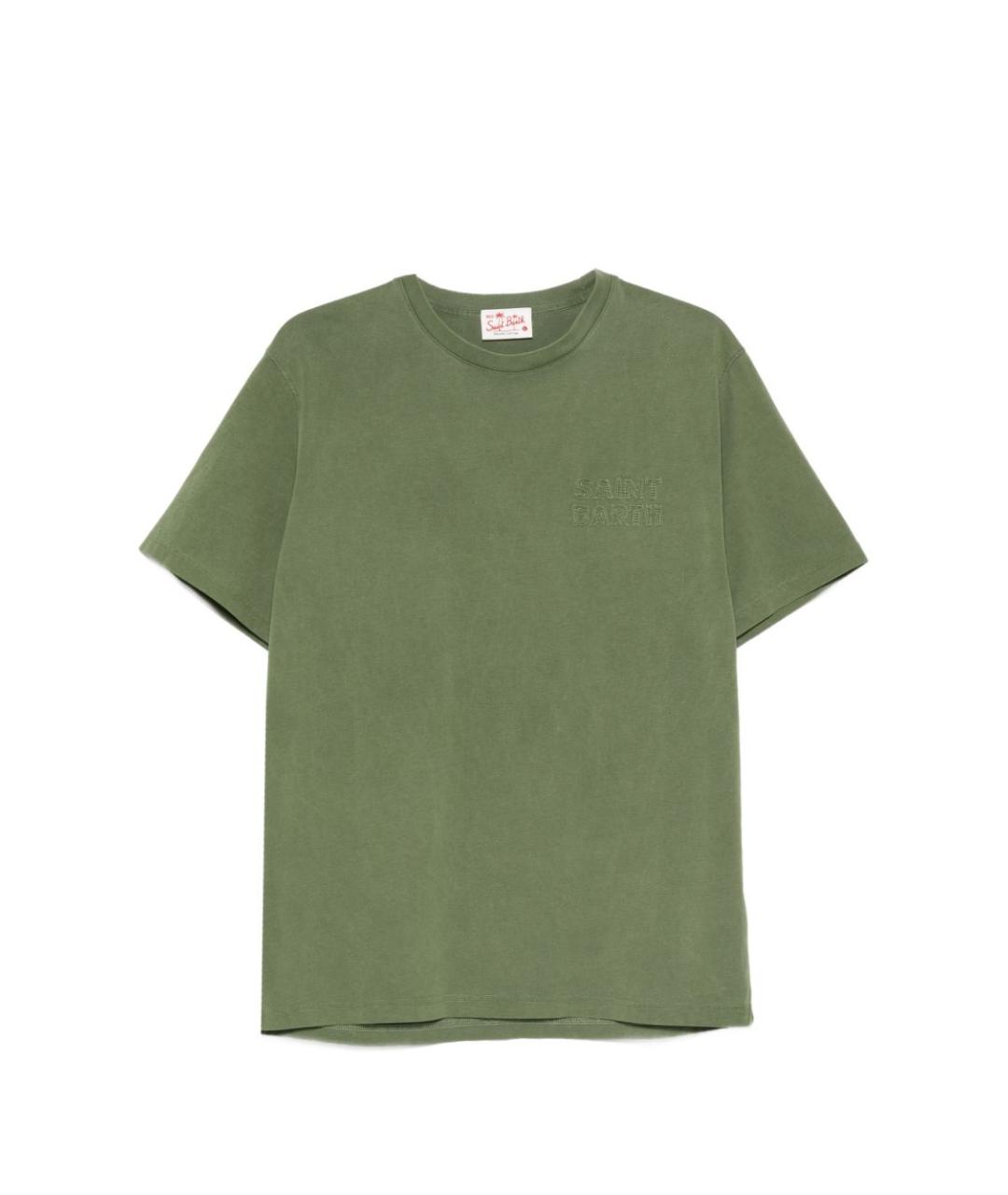 MC2 SAINT BARTH Зеленая хлопковая футболка, фото 1