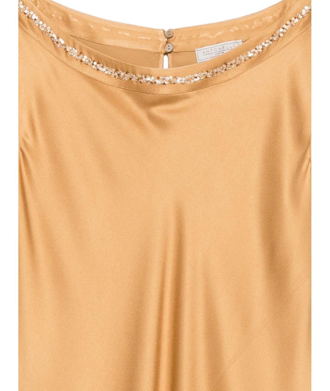 ANTONELLI FIRENZE Желтое повседневное платье, фото 3