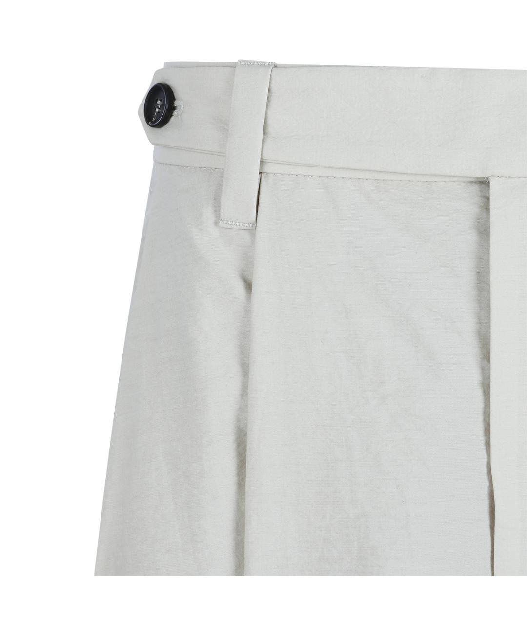 BRUNELLO CUCINELLI Серая хлопковая юбка миди, фото 3