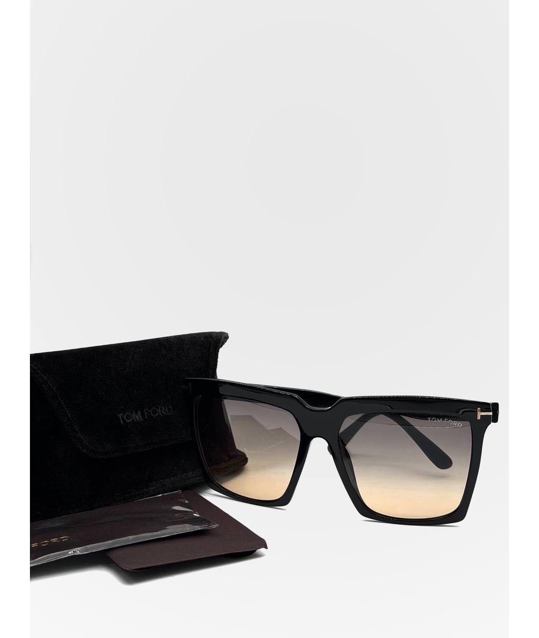 TOM FORD Черные металлические солнцезащитные очки, фото 5