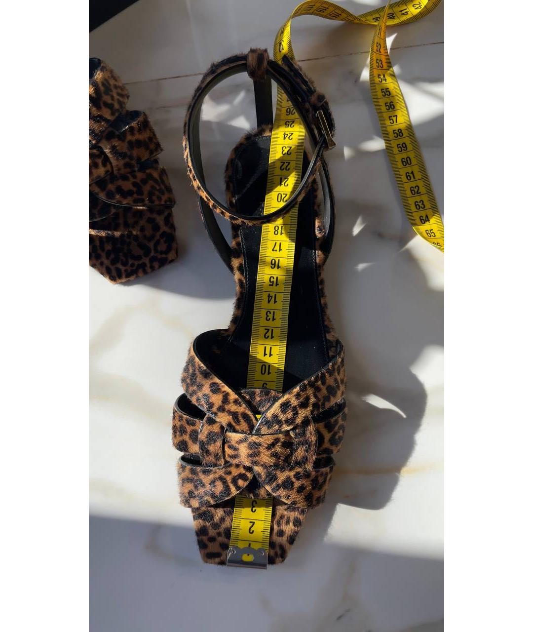 SAINT LAURENT Коричневые босоножки, фото 3