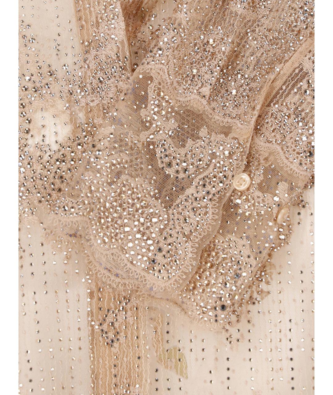 ERMANNO SCERVINO Бежевая полиэстеровая рубашка, фото 5