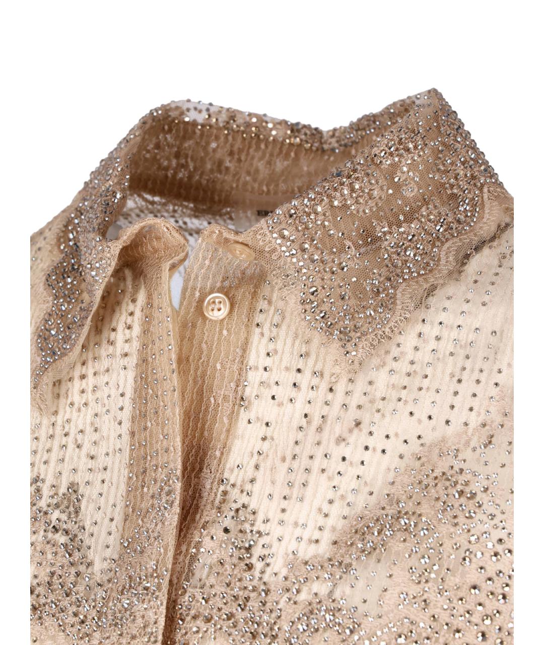 ERMANNO SCERVINO Бежевая полиэстеровая рубашка, фото 3