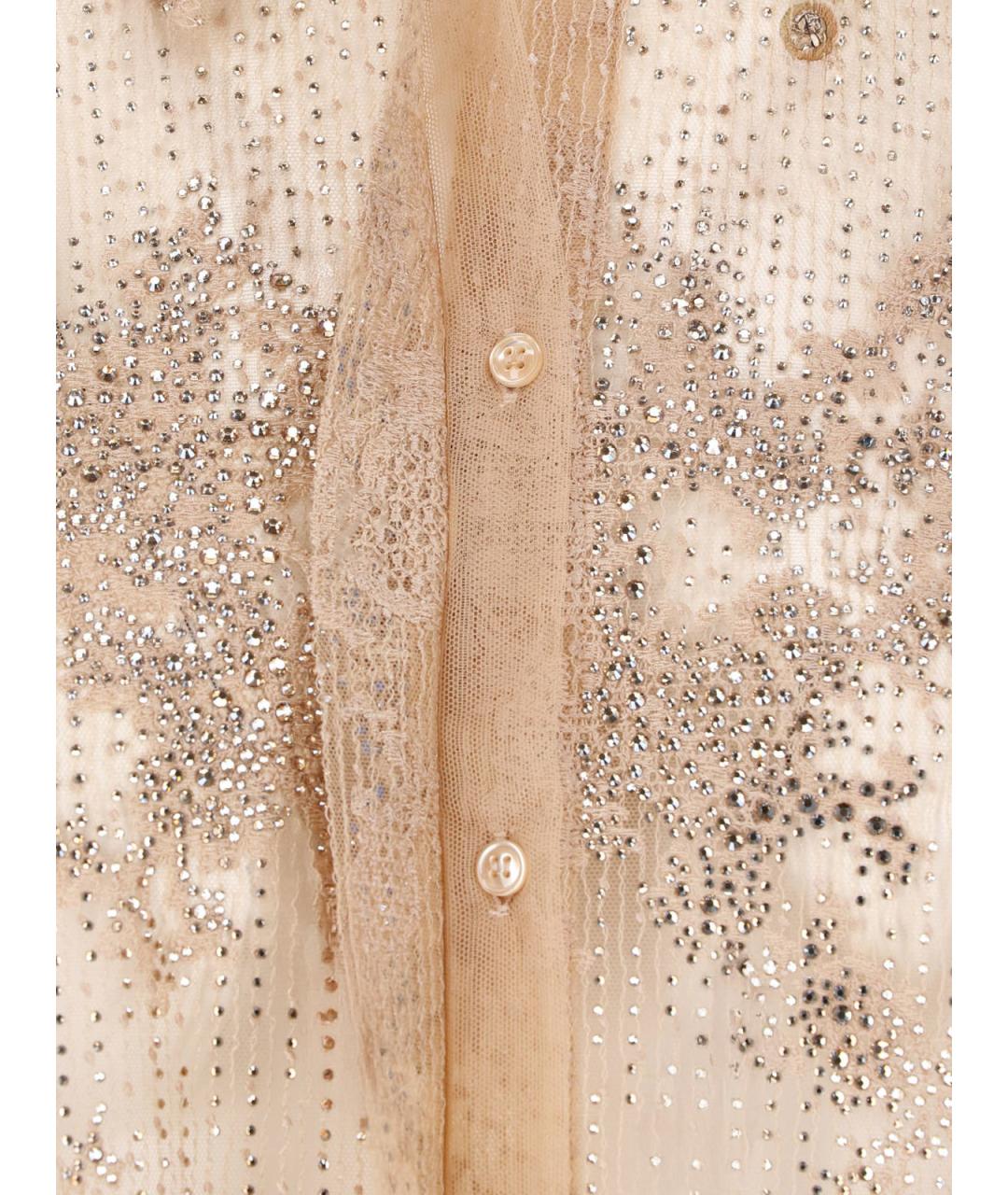 ERMANNO SCERVINO Бежевая полиэстеровая рубашка, фото 4