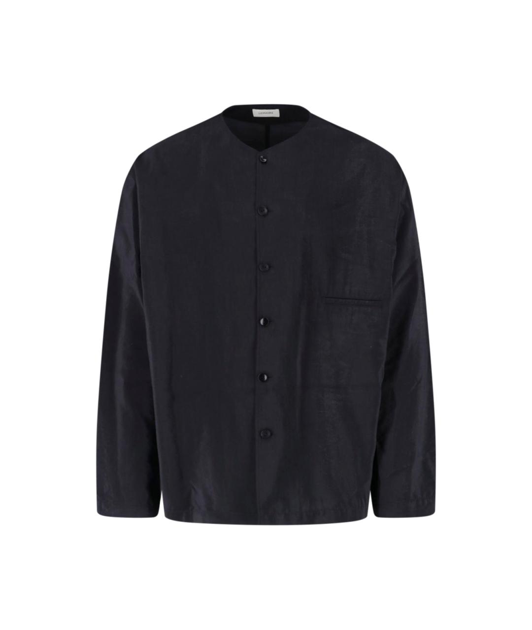 LEMAIRE Черная шелковая кэжуал рубашка, фото 1