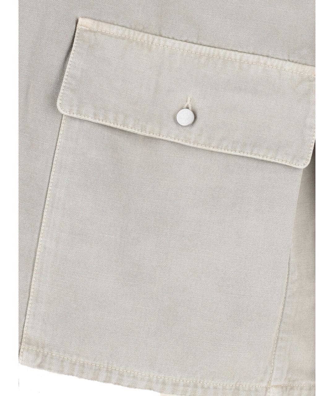 LEMAIRE Серая хлопковая кэжуал рубашка, фото 3