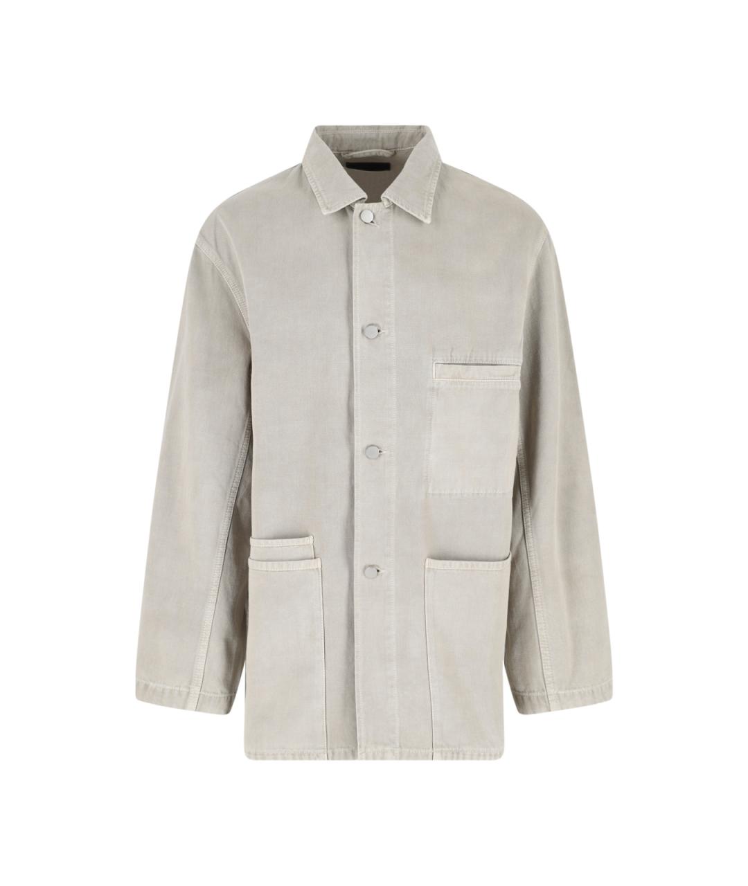 LEMAIRE Серая хлопковая кэжуал рубашка, фото 1