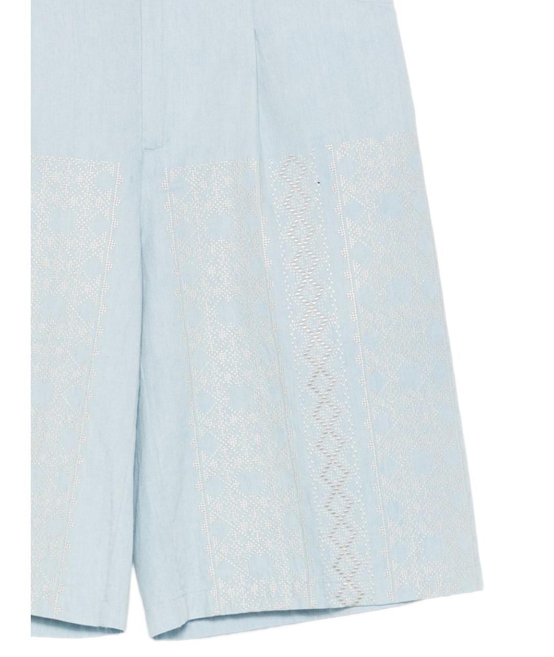 SEMICOUTURE Голубые хлопковые шорты, фото 3