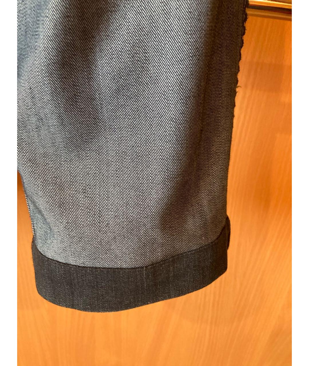 FENDI Темно-синие хлопко-эластановые джинсы клеш, фото 8