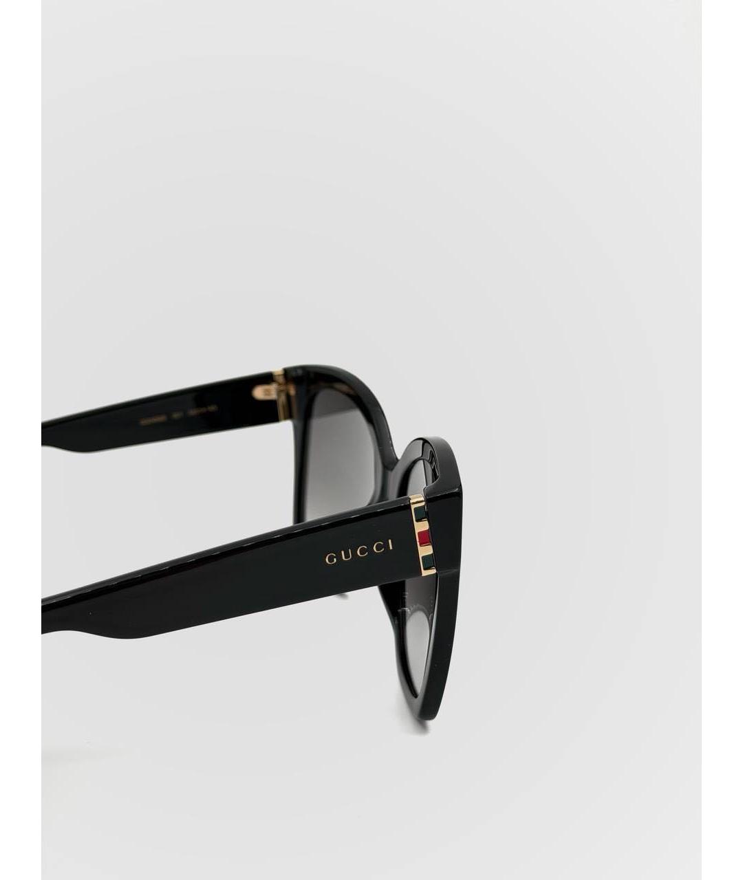 GUCCI Черные пластиковые солнцезащитные очки, фото 3