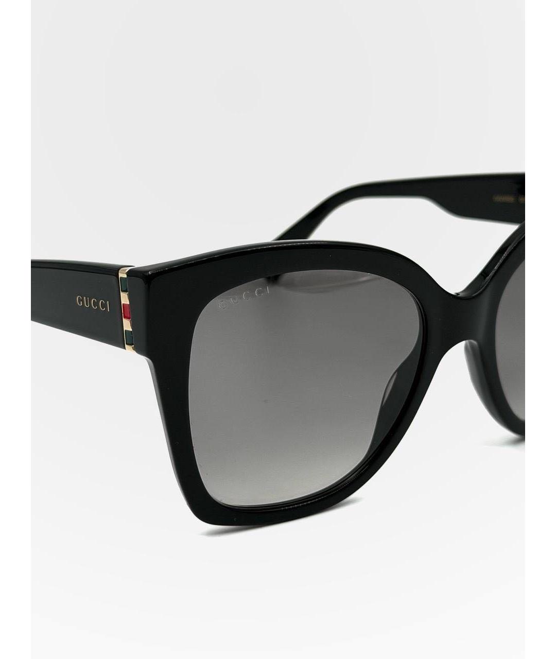 GUCCI Черные пластиковые солнцезащитные очки, фото 4