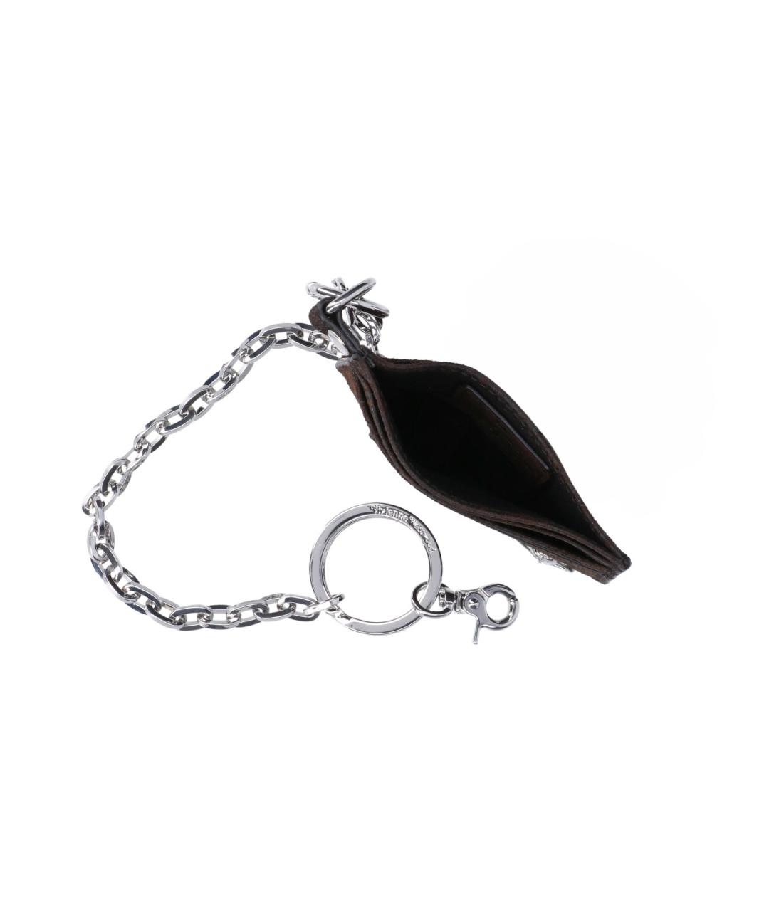 VIVIENNE WESTWOOD Коричневый кожаный кардхолдер, фото 3