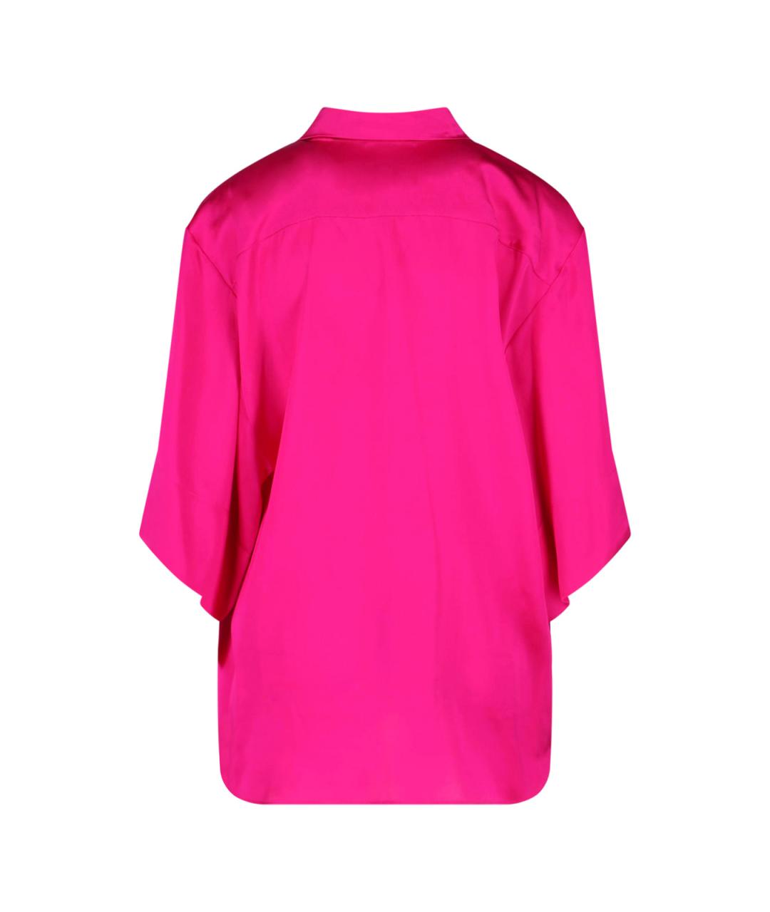 DRIES VAN NOTEN Розовая шелковая рубашка, фото 2