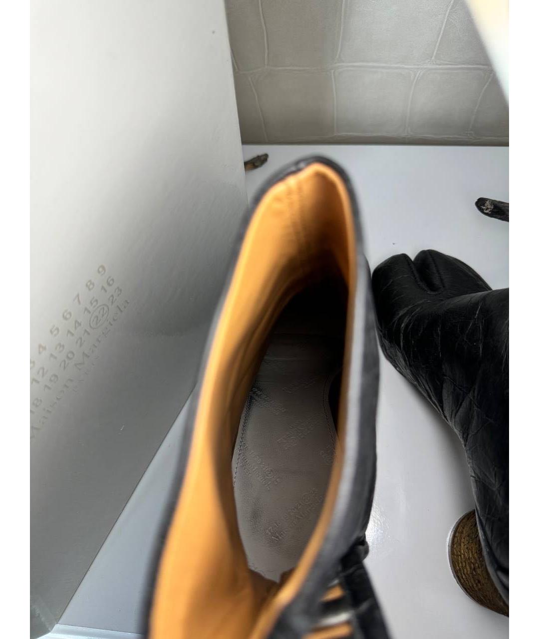 MAISON MARGIELA Черные кожаные ботильоны, фото 3