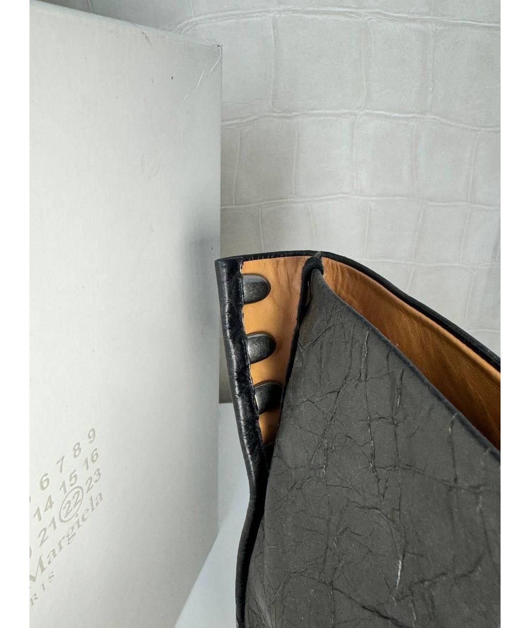 MAISON MARGIELA Черные кожаные ботильоны, фото 6