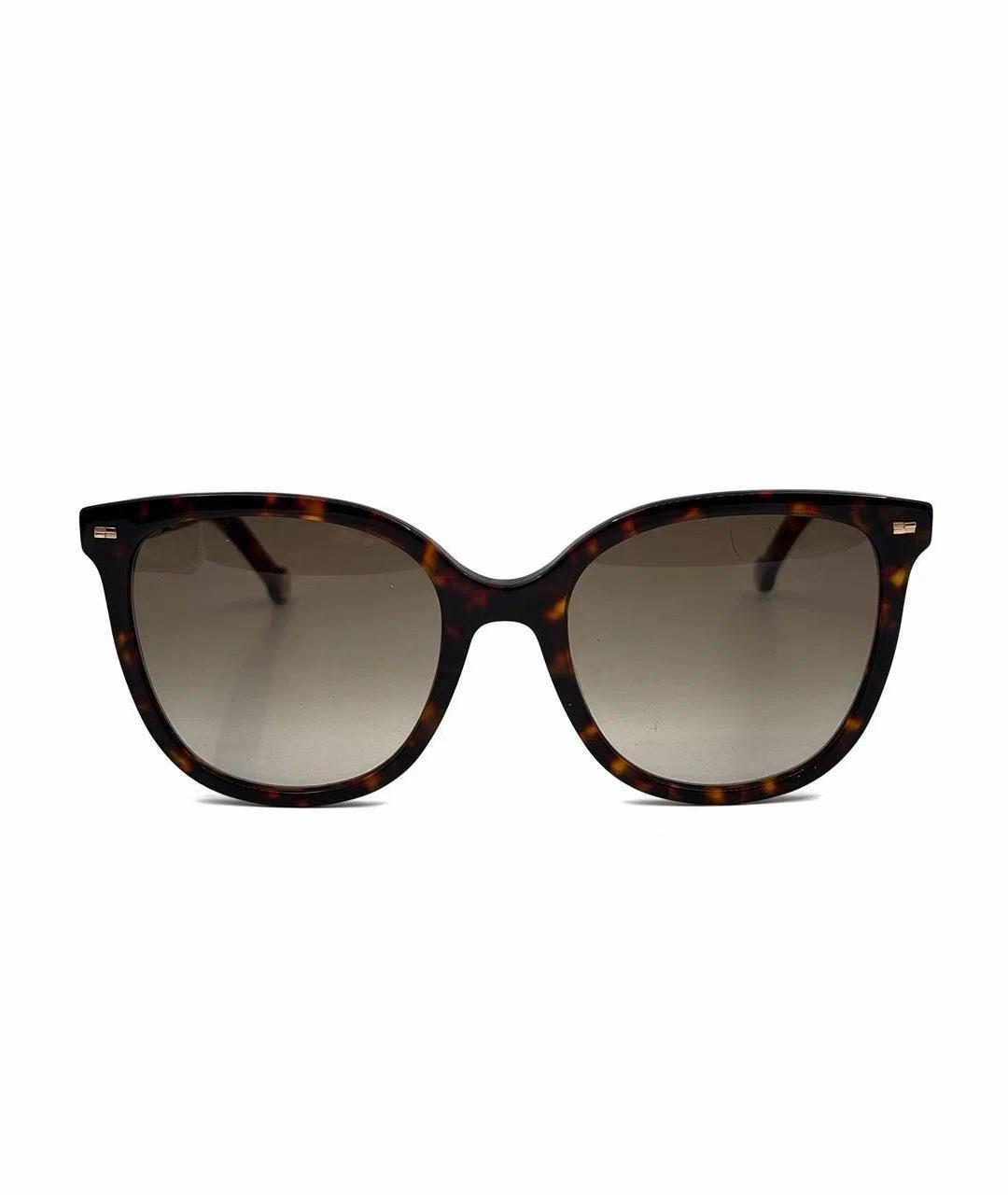 CAROLINA HERRERA Коричневые пластиковые солнцезащитные очки, фото 5