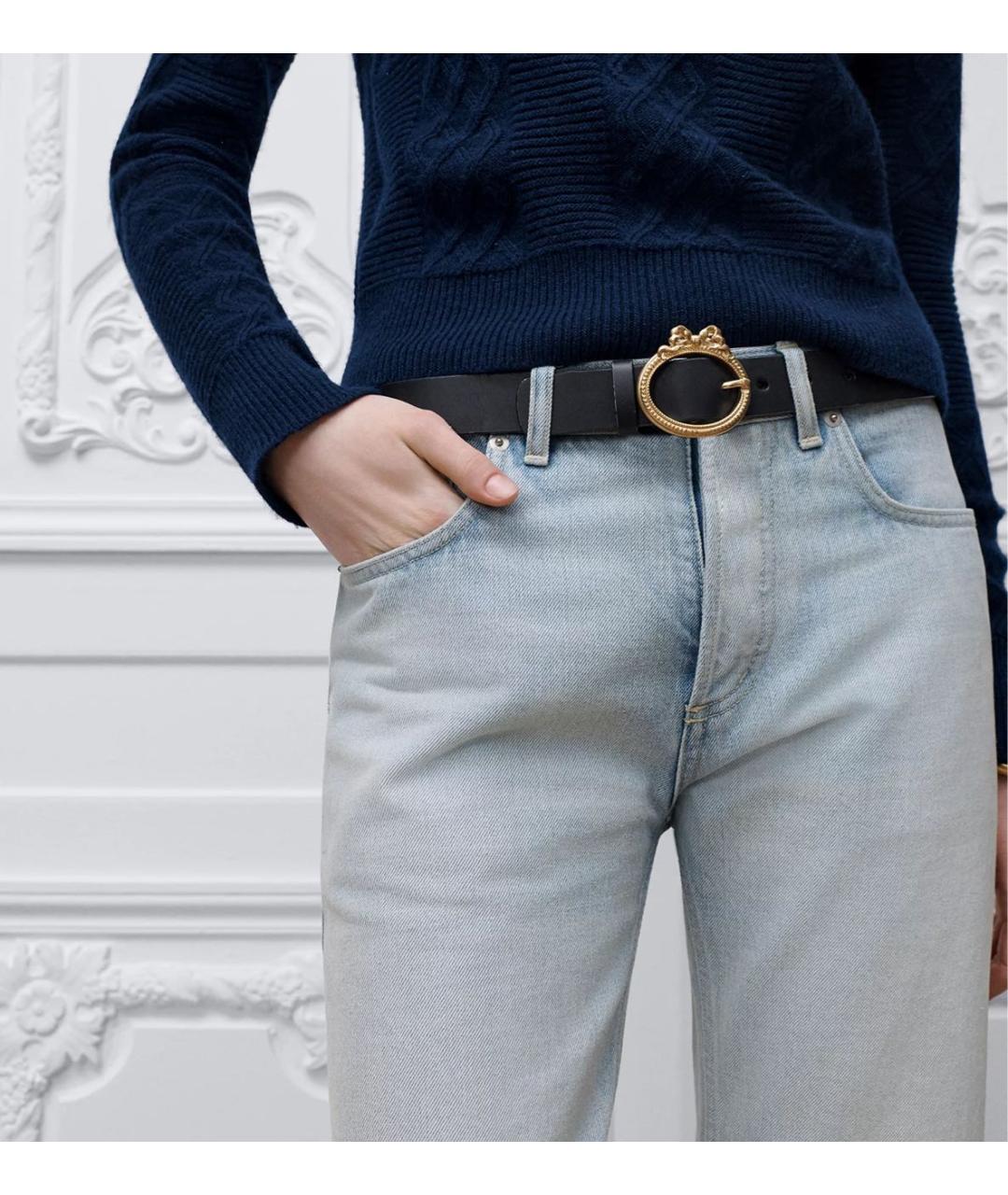 CHRISTIAN DIOR Черный кожаный ремень, фото 4