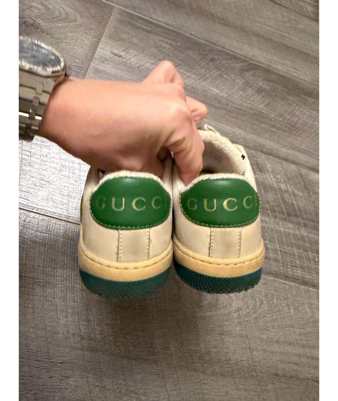 GUCCI Кожаные кеды, фото 4