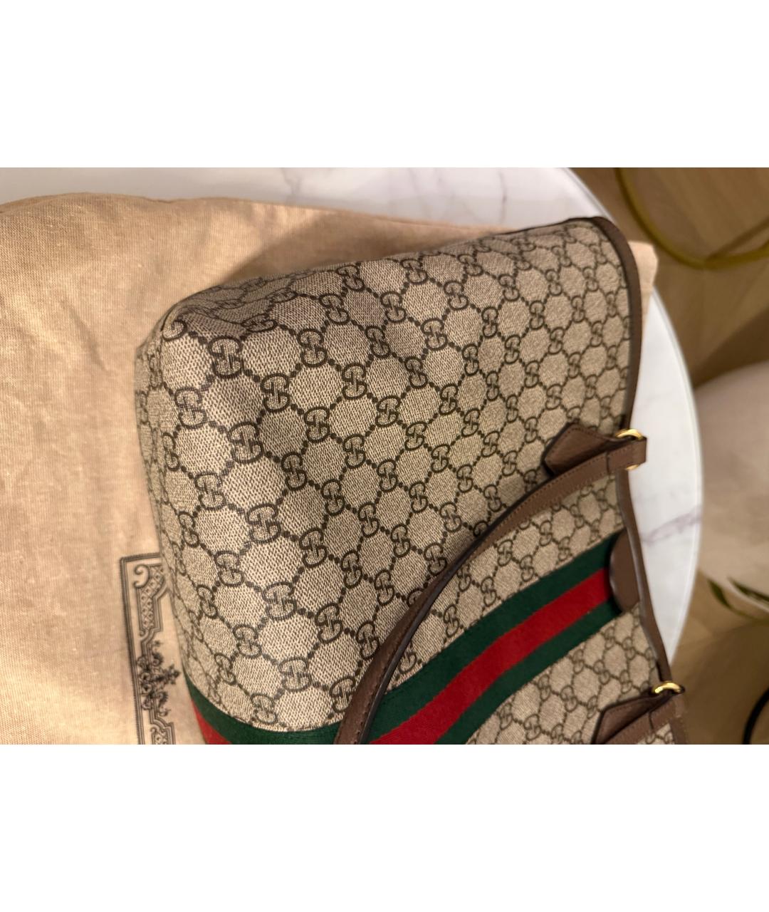 GUCCI Бежевая сумка тоут, фото 5