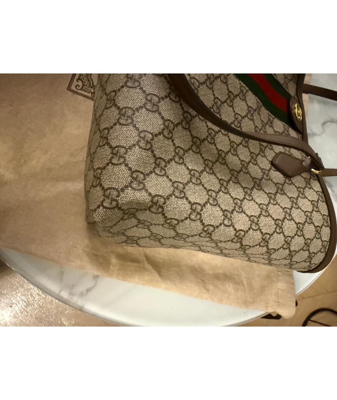 GUCCI Бежевая сумка тоут, фото 3