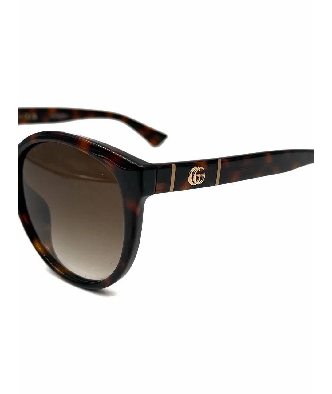 GUCCI Коричневые солнцезащитные очки, фото 4