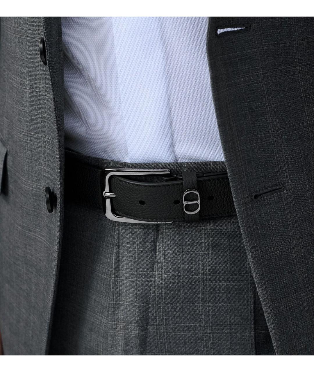 CHRISTIAN DIOR Серый кожаный ремень, фото 2