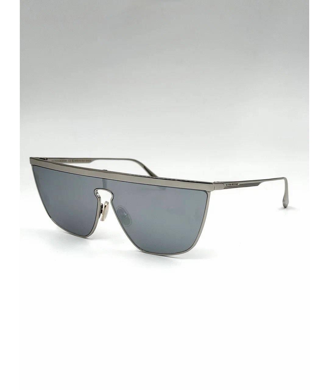 VICTORIA BECKHAM Серебряные металлические солнцезащитные очки, фото 3