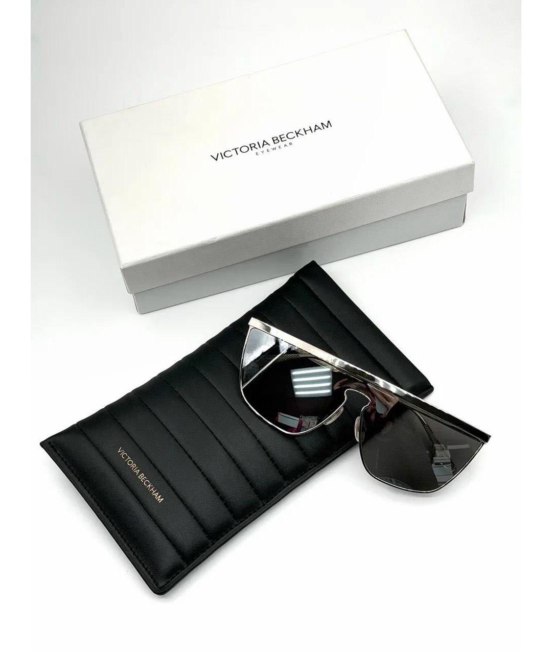 VICTORIA BECKHAM Серебряные металлические солнцезащитные очки, фото 4