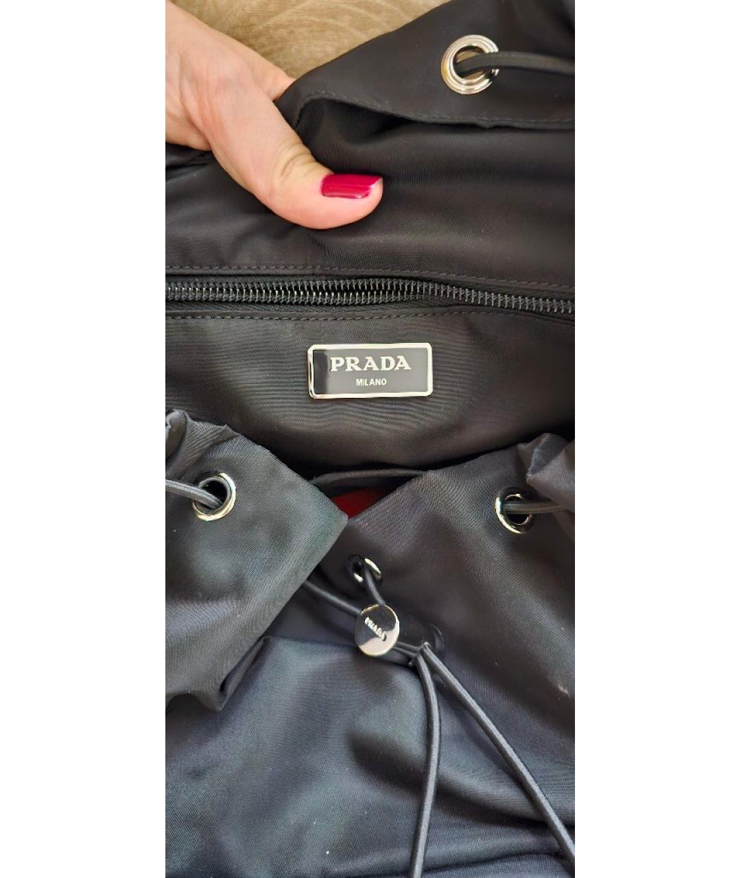 PRADA Черный рюкзак, фото 4