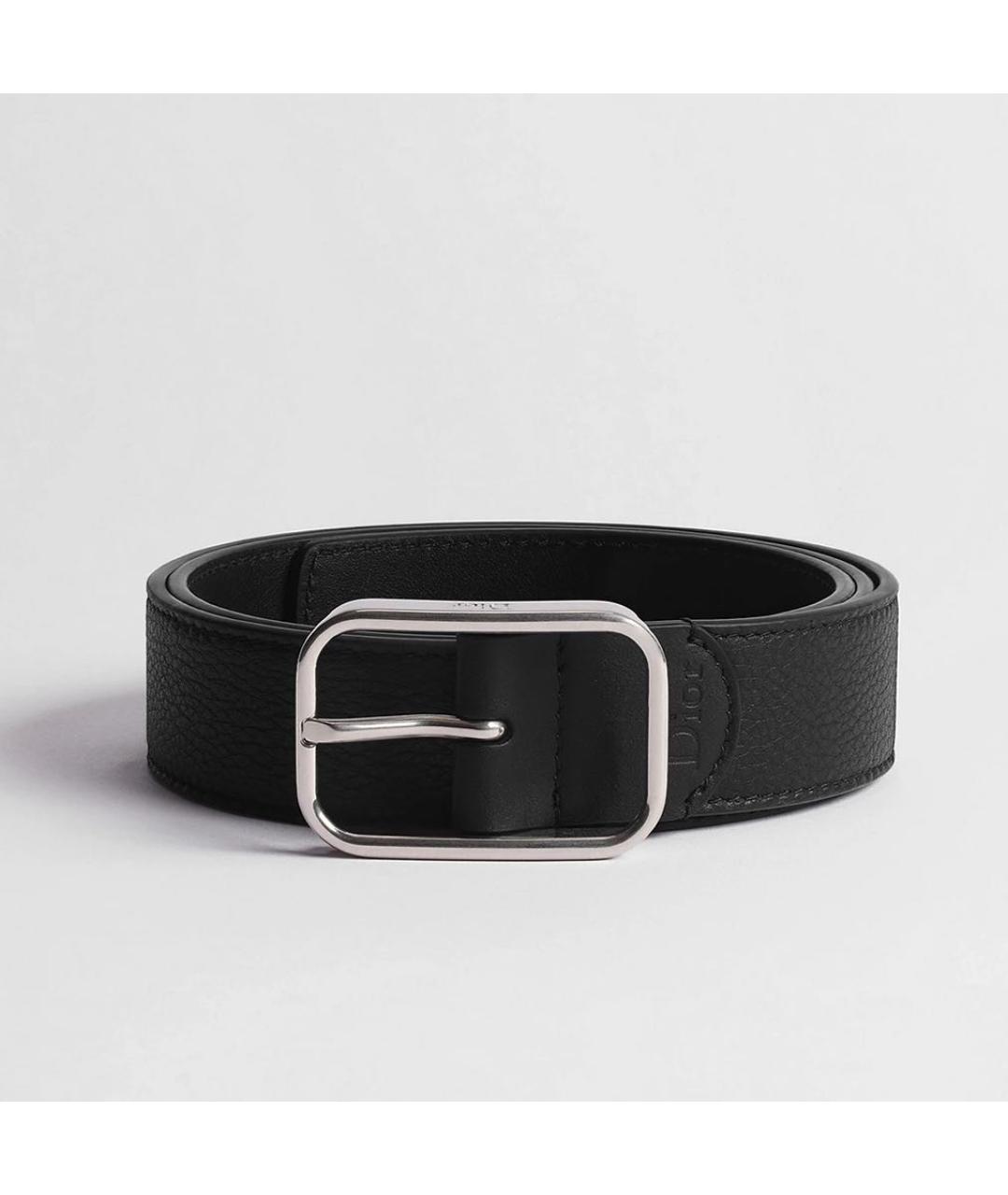 CHRISTIAN DIOR Черный кожаный ремень, фото 5