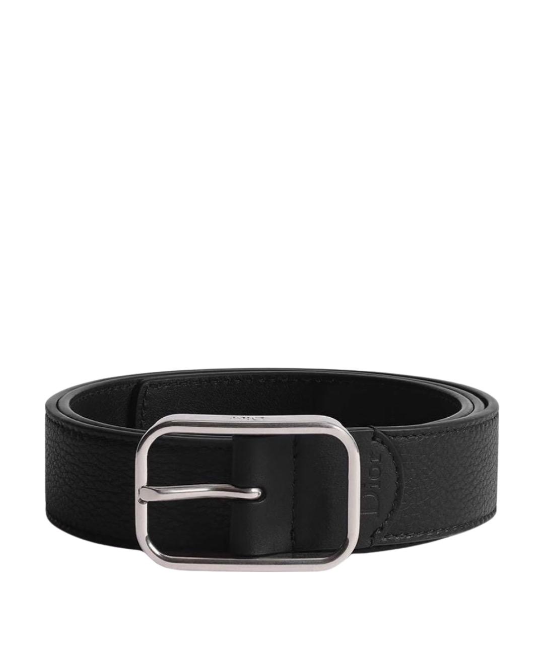 CHRISTIAN DIOR Черный кожаный ремень, фото 1