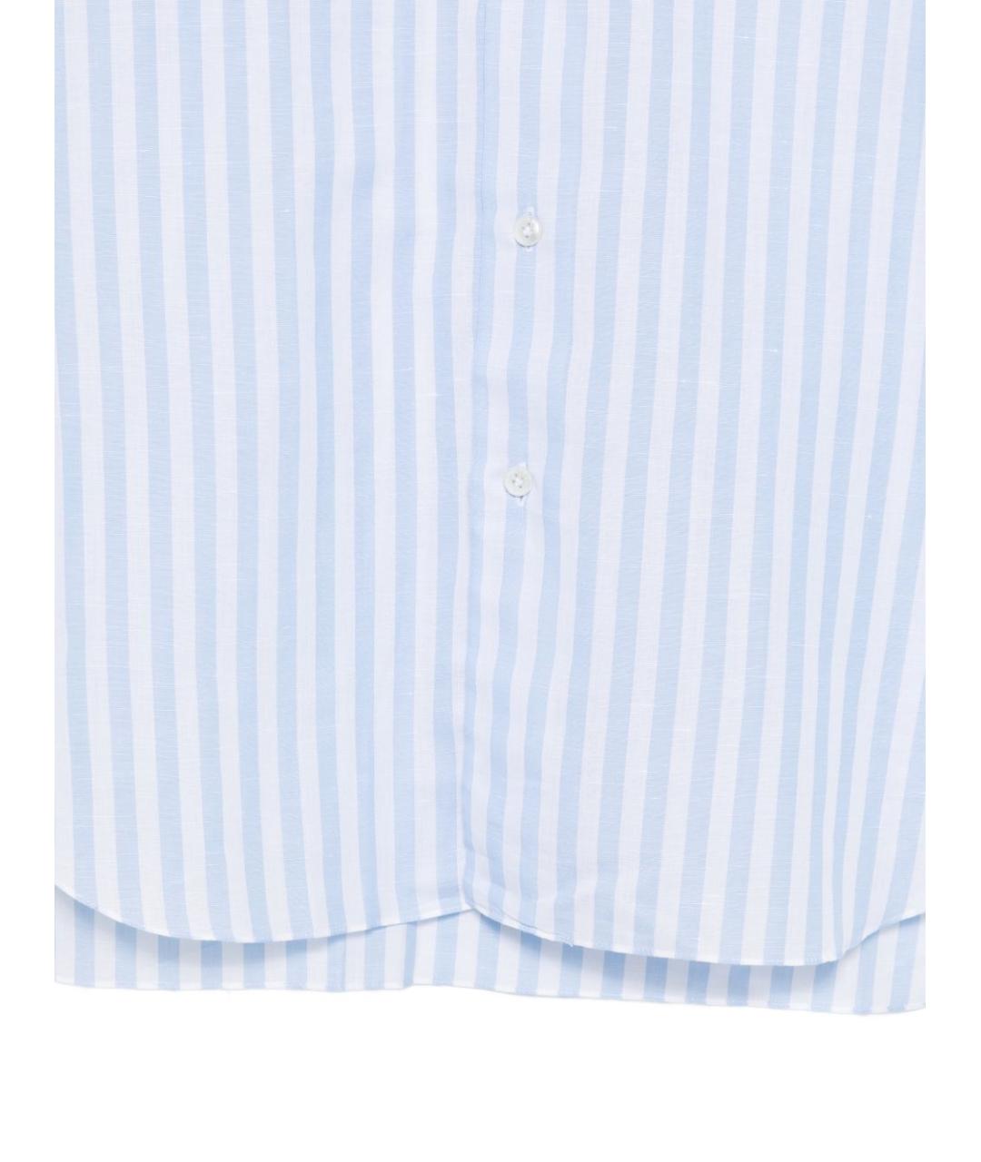 BARBA Голубая хлопковая классическая рубашка, фото 3