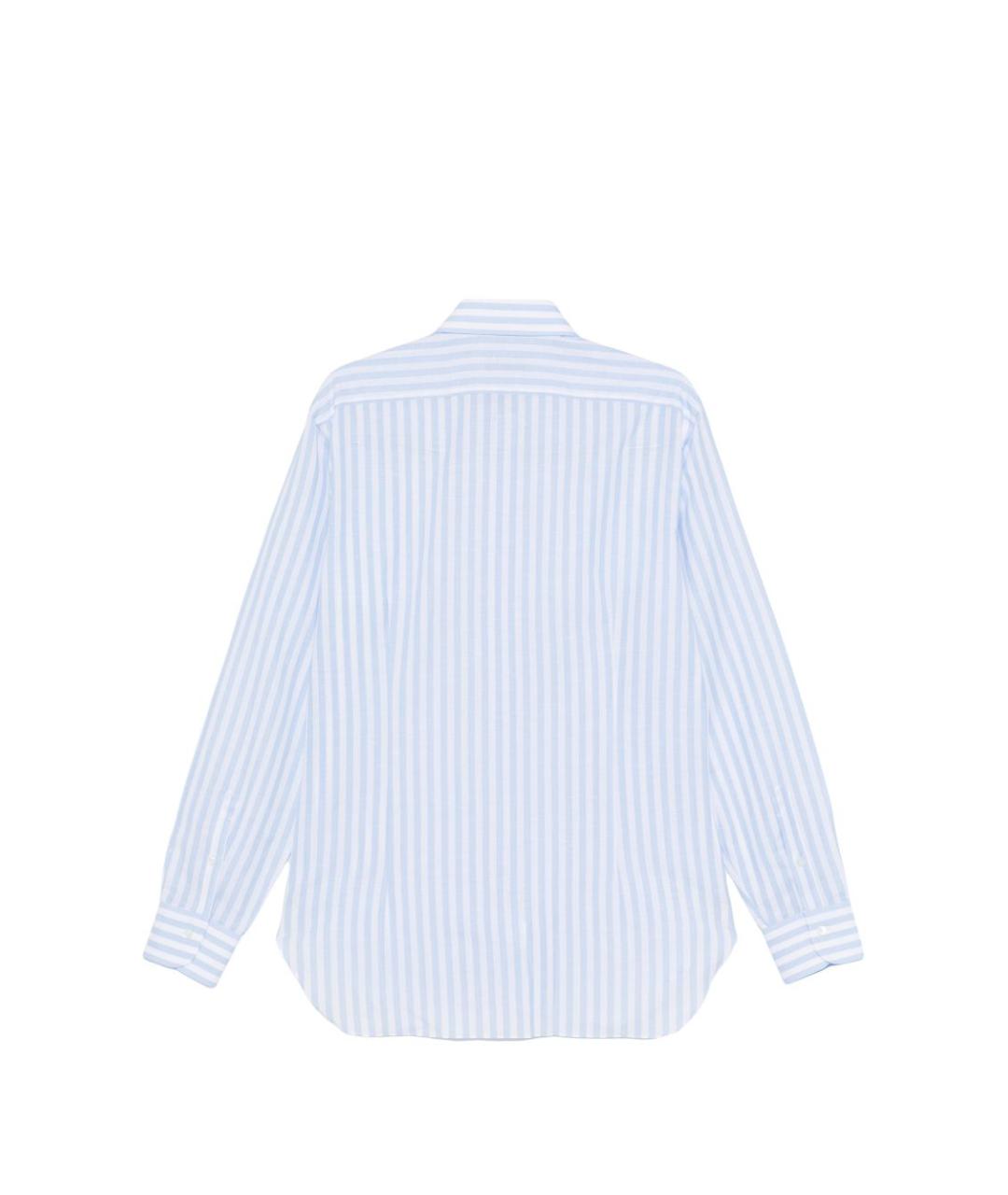 BARBA Голубая хлопковая классическая рубашка, фото 2