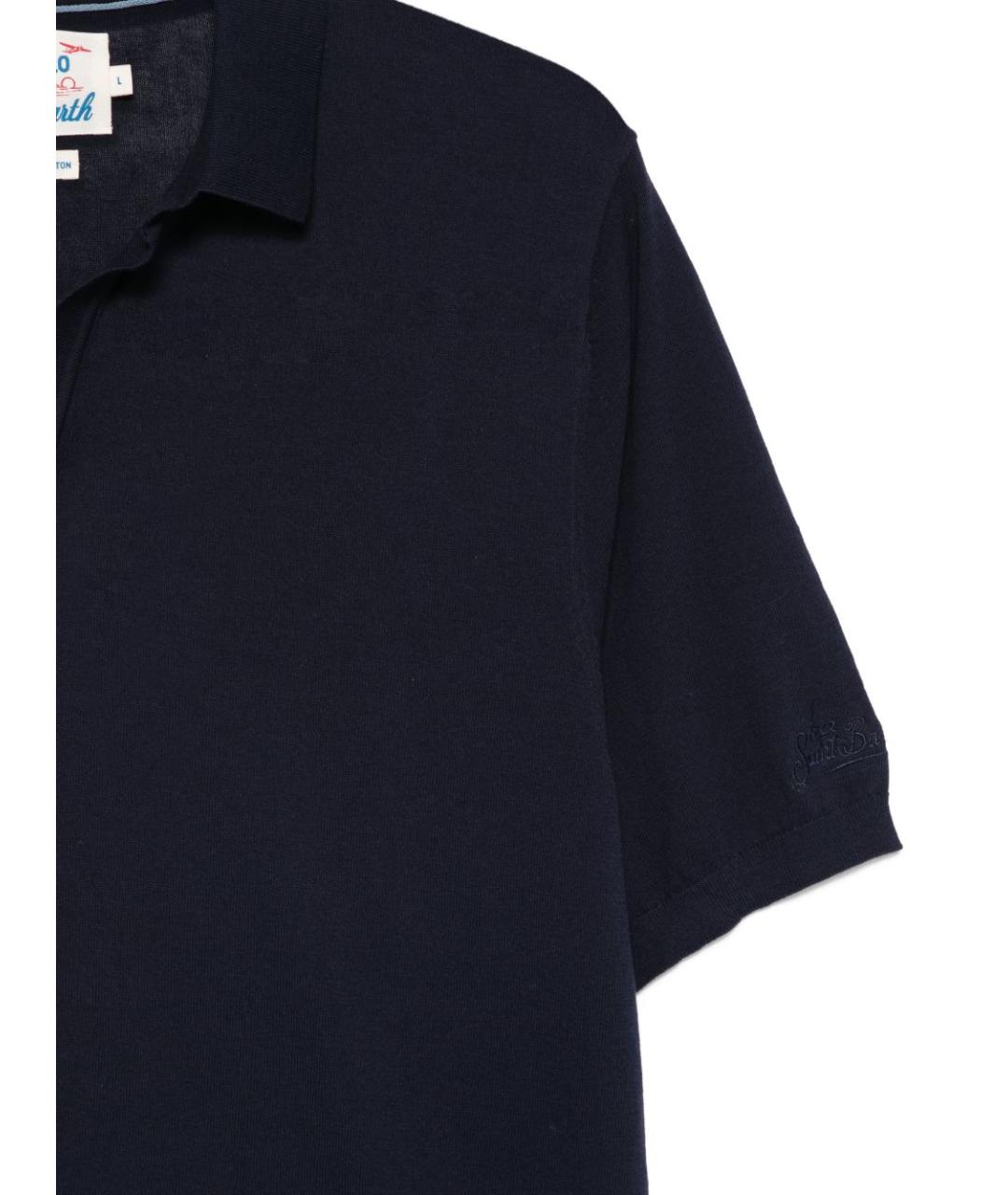 MC2 SAINT BARTH Синяя хлопковая футболка, фото 3