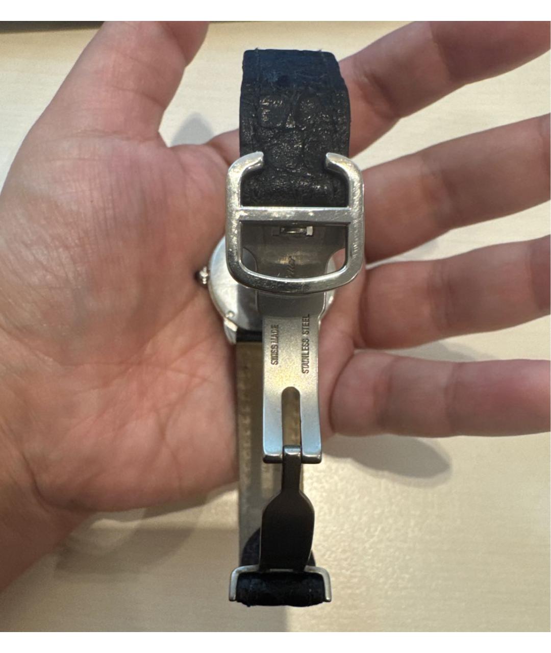 CARTIER Черные металлические часы, фото 3