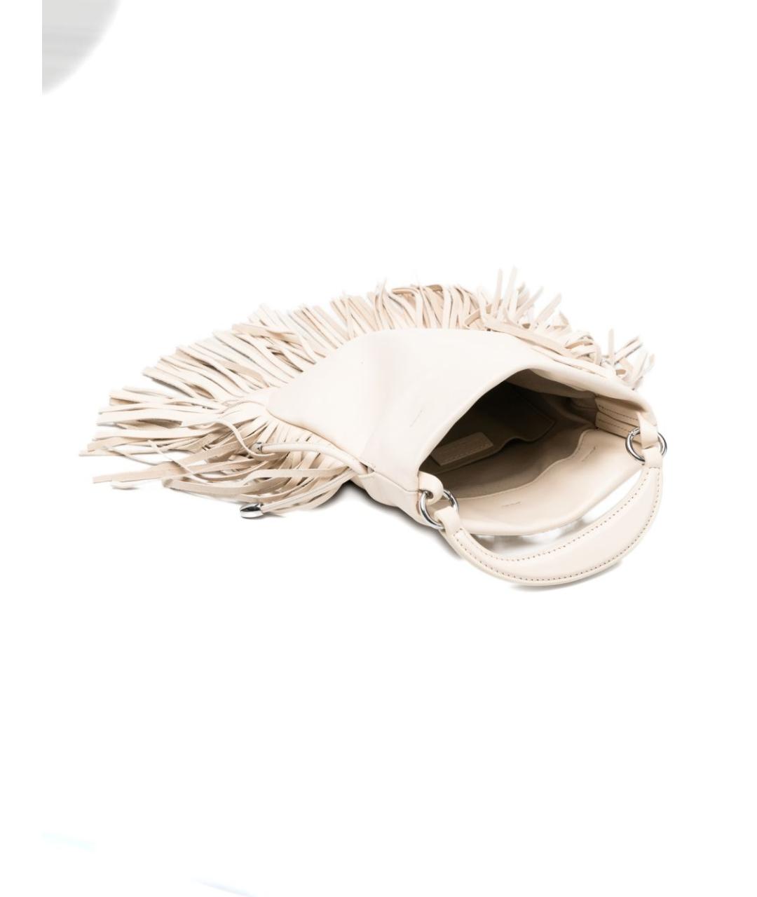 ORCIANI Бежевая кожаная сумка через плечо, фото 4