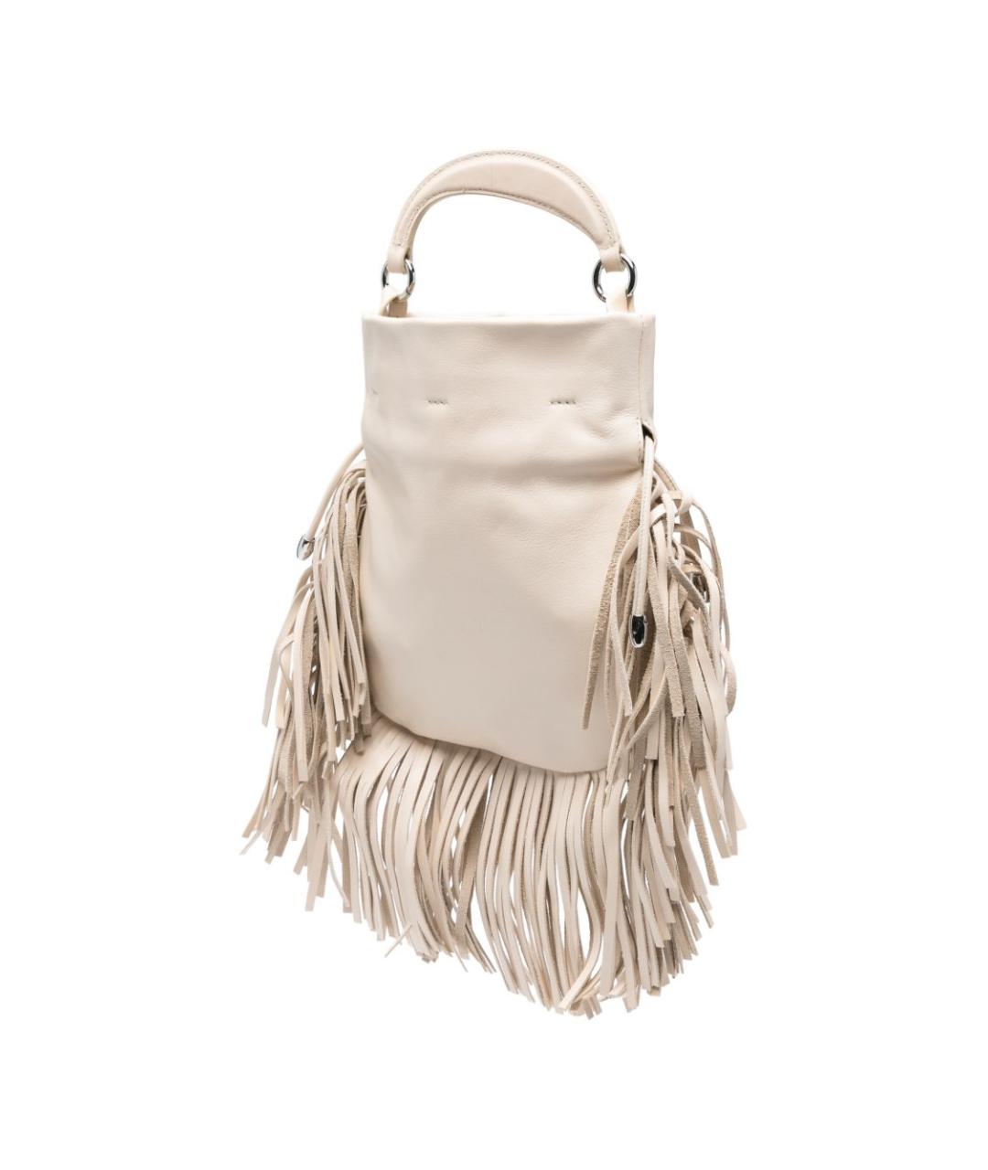 ORCIANI Бежевая кожаная сумка через плечо, фото 2