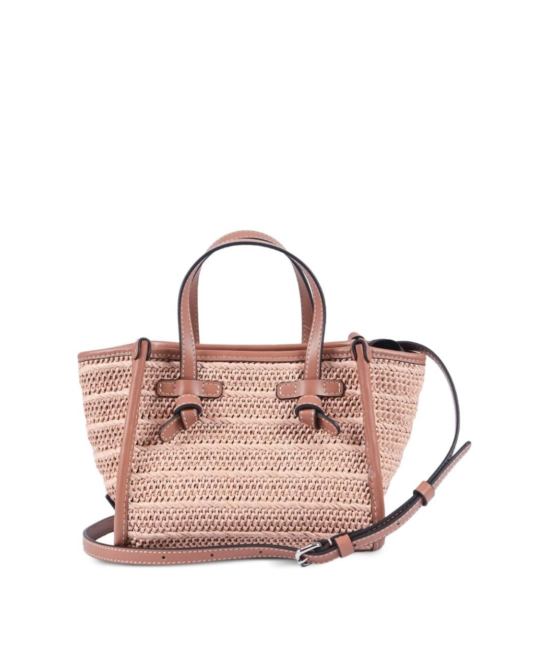 Gianni Chiarini Бежевая пелетеная сумка тоут, фото 2