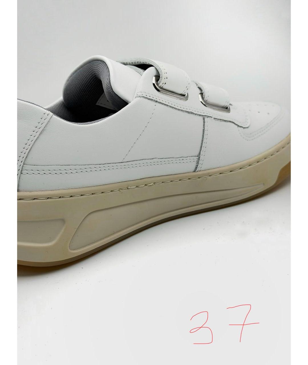 ACNE STUDIOS Белые кожаные кроссовки, фото 8