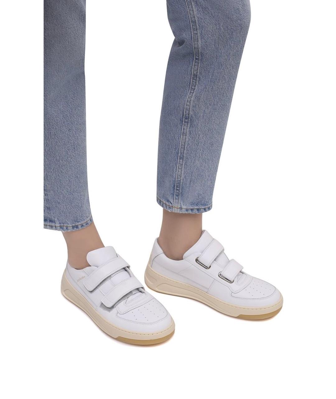 ACNE STUDIOS Белые кожаные кроссовки, фото 6