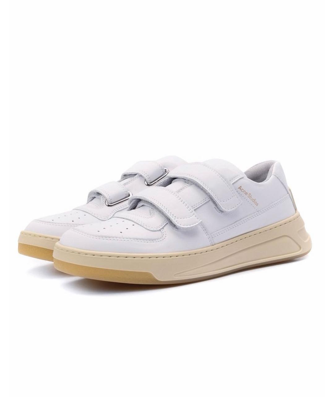 ACNE STUDIOS Белые кожаные кроссовки, фото 4