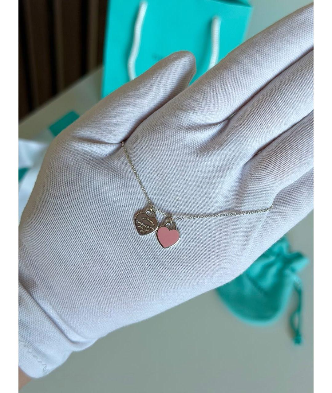 TIFFANY&CO Розовая серебряная подвеска, фото 4