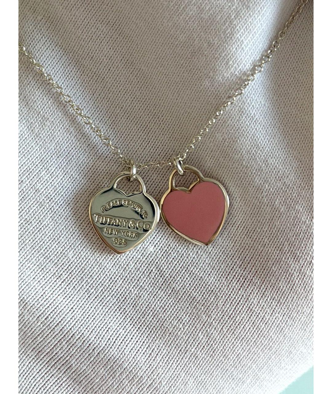 TIFFANY&CO Розовая серебряная подвеска, фото 6
