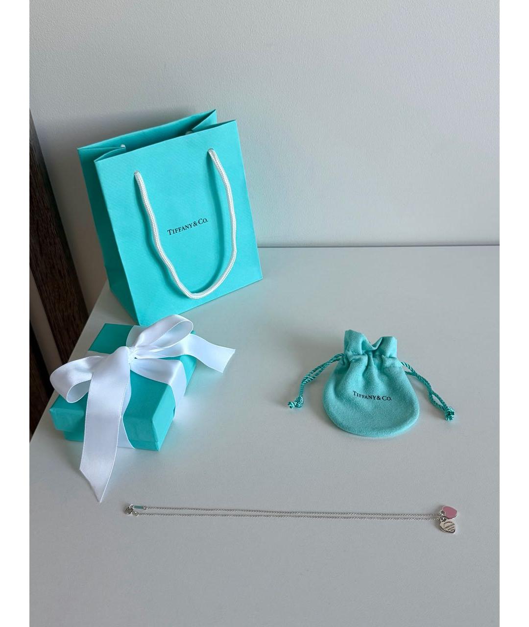 TIFFANY&CO Розовая серебряная подвеска, фото 2