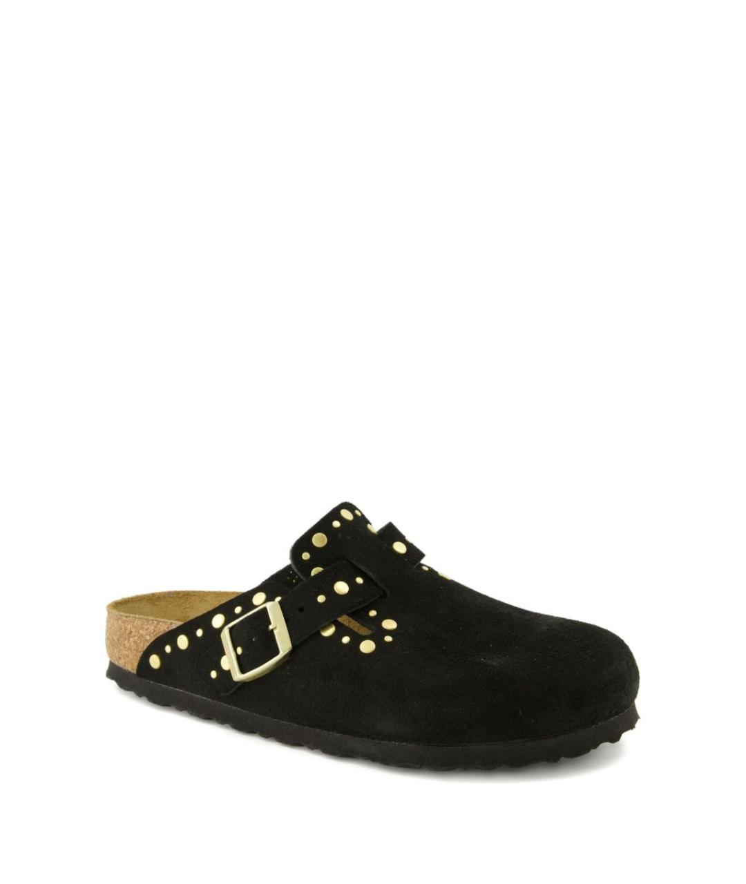 BIRKENSTOCK Черные замшевые сабо, фото 2