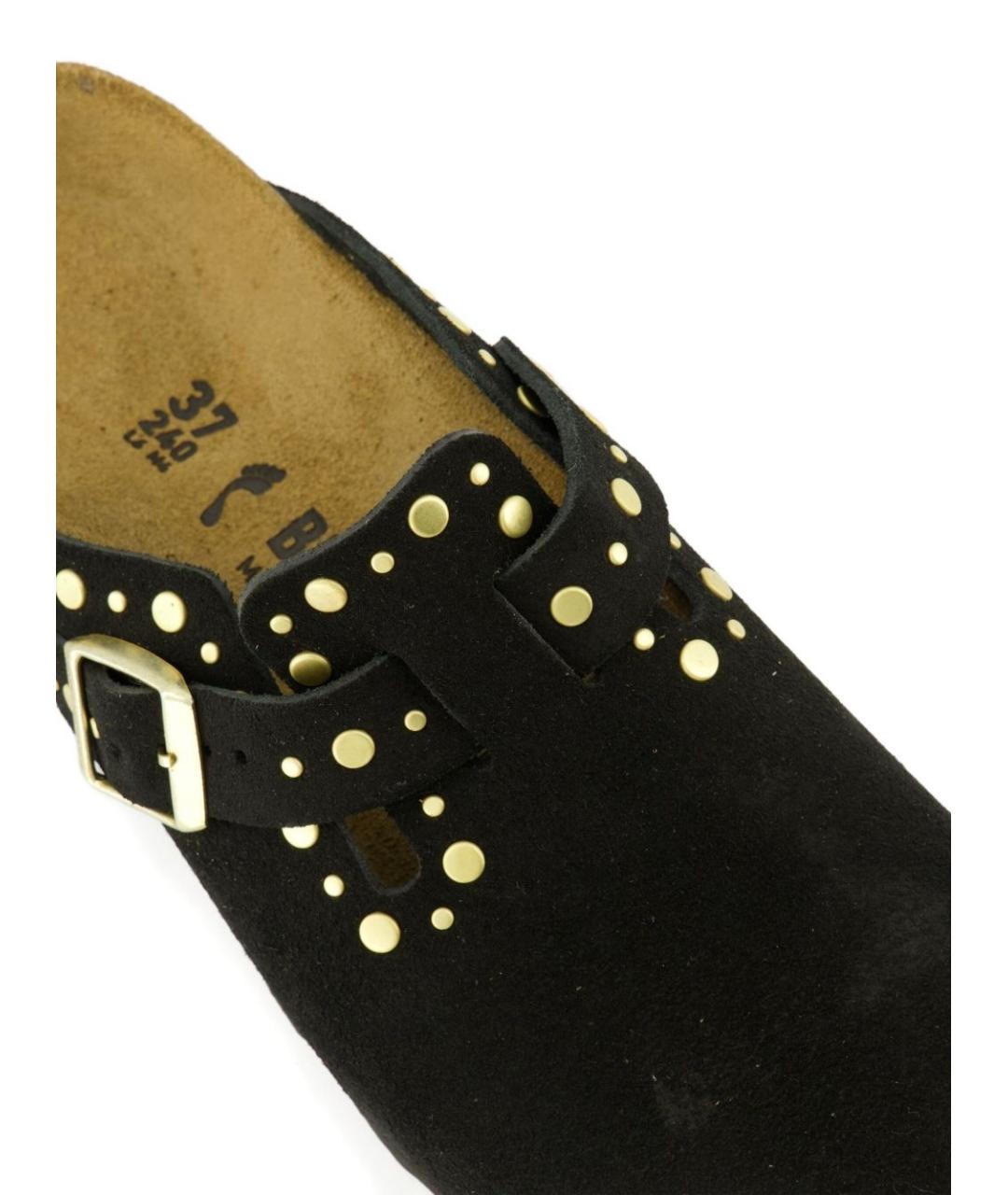 BIRKENSTOCK Черные замшевые сабо, фото 5