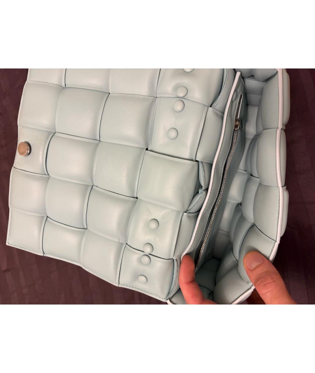 BOTTEGA VENETA Бирюзовая кожаная сумка через плечо, фото 8