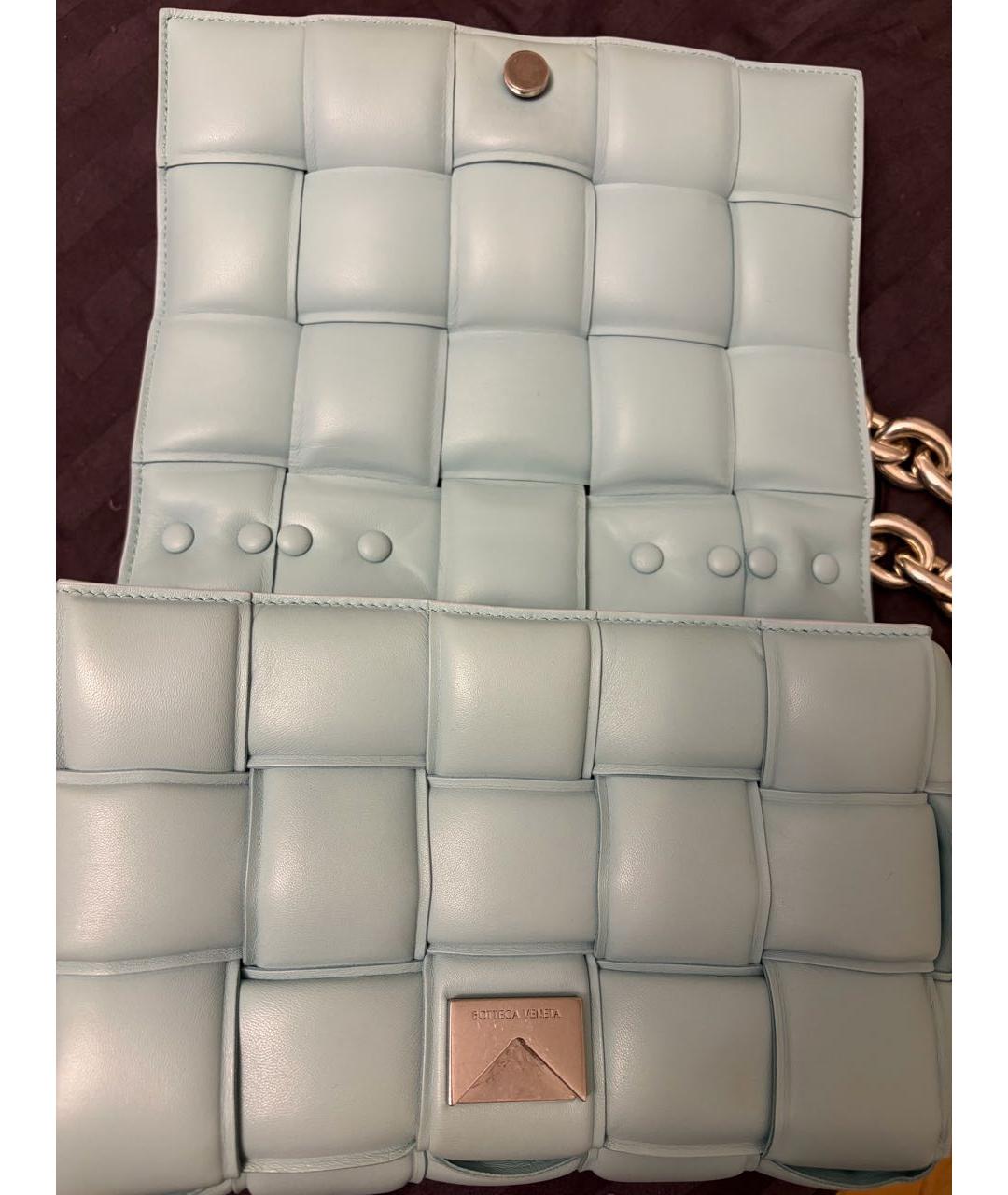 BOTTEGA VENETA Бирюзовая кожаная сумка через плечо, фото 7