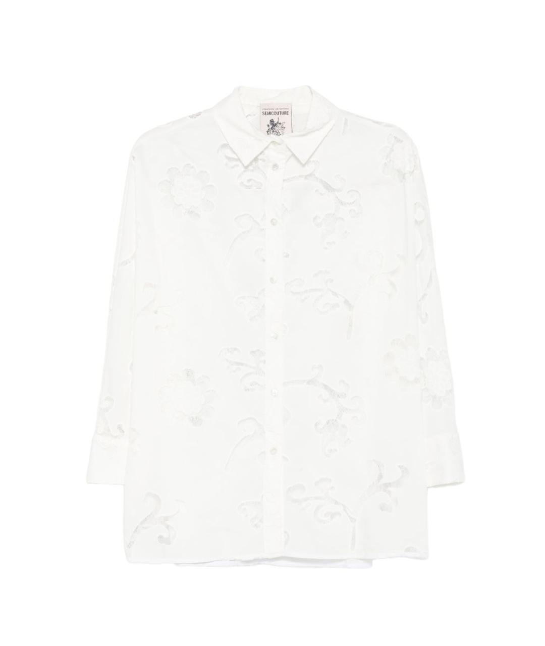 SEMICOUTURE Белая хлопковая рубашка, фото 1